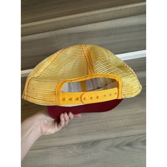 Vintage Washington Redskins Lucky Stripes Hat Mesh Trucker Snapback Made In USA - Picture 5 of 9